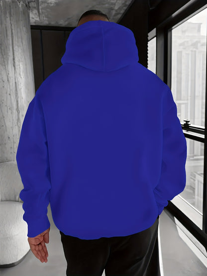 Men's & Women's Hoodie - Royal Blue Sweatshirt with Drawstring Hood, Front Kangaroo Pocket - All-Season Casual Pullover for Everyday & Formal Outfits - Machine Washable Hooded Sweatshirt, Sweater Hoodie, Versatile Outfit Piec