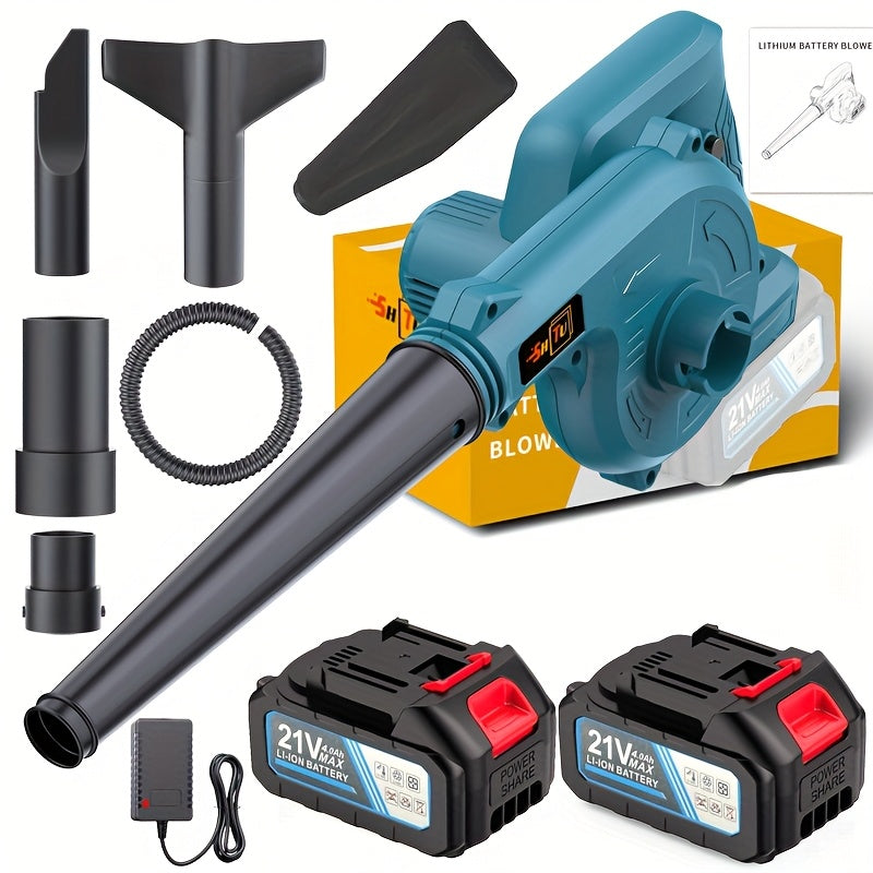 2025 New Handheld Wireless Leaf Blower, Equipped with Battery And Charger for Cleaning Courtyards, Yards, Workplaces, Lawn Care, Leaf Blowing, And Snow Blowing on Sidewalks