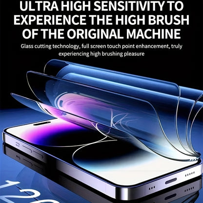 5 Pack Ultra HD Tempered Glass Screen Protector for iPhone 15 Pro Max/16 Pro Max/16/15/14/13/12/11/Plus/Mini/XS Max/XR/X, One-Click Film Applicator, 9H+ Tempered Glass Film, Anti-Fingerprint, Full Coverage, Case Friendly