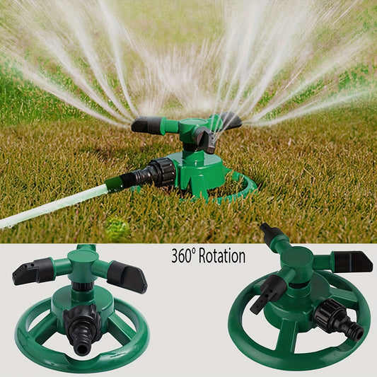 360-Degree Rotation Sprinkler Head, Manual Lawn Irrigation Sprinkler with Adjustable Spray Nozzles, Durable Plastic Garden Sprinkler for Efficient Plant Watering and Outdoor Landscaping
