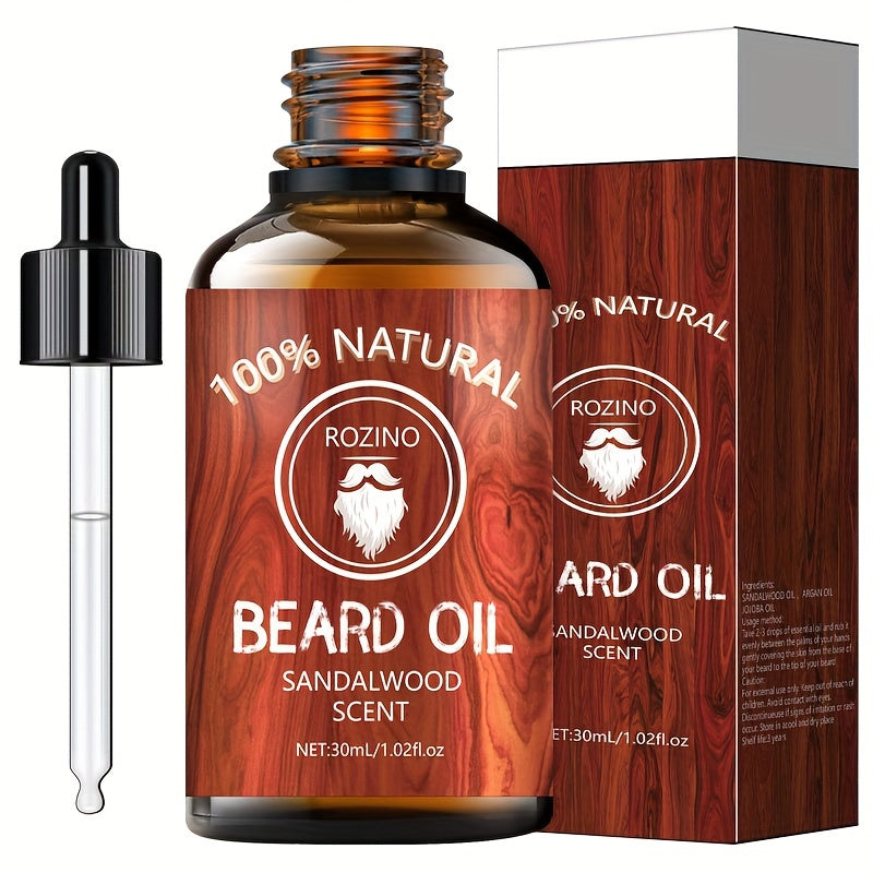 30ml Sandalwood Beard Oil, Hydrating and Moisturizing