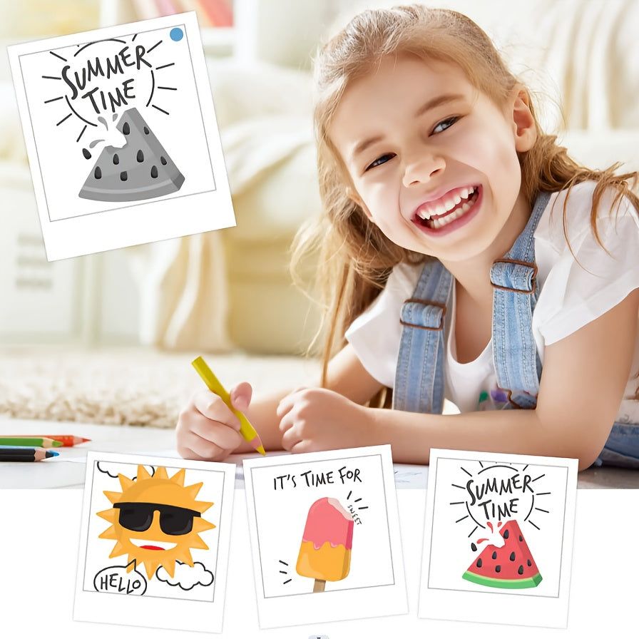 Mini Thermal Portable Instant Printing Camera for Kids, 3/5/10S Delayed Photography with USB Charger 1500mAh Battery And Three Rolls Printing Paper