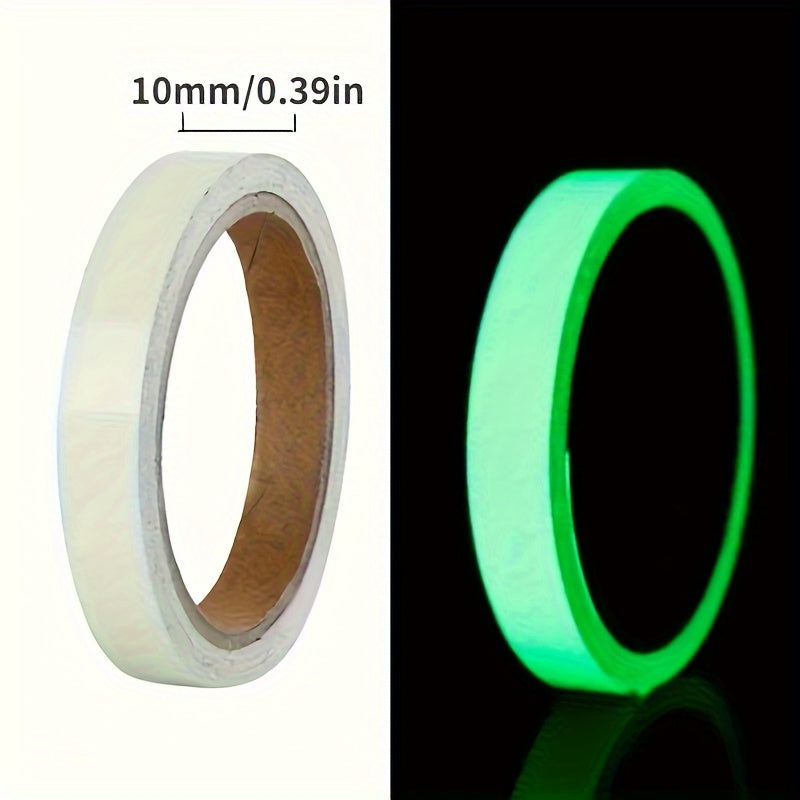 One Roll of Glow-In-The-Dark Tape, Adhesive Tape for Night Visibility, Safety Warning Tape for Security, And Home Decor.