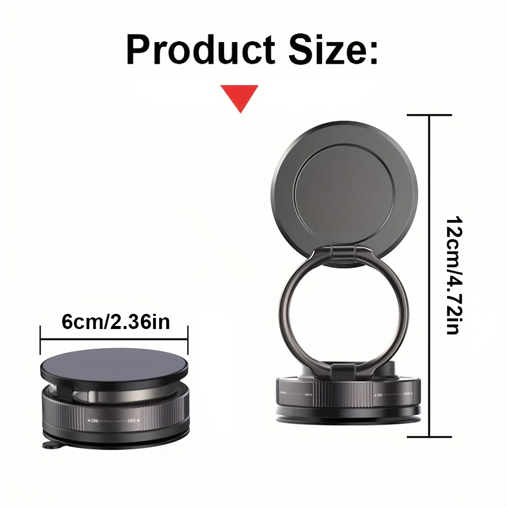 1pc Car Magnetic Phone Holder, Adjustable Rotating Double-Sided Suction, ABS Material, Non-High Quality, Hands-Free Cell Phone Mount for Enhanced Driving Safety and Comfort, Handsfree Driving Accessory | Modern Car Accessory
