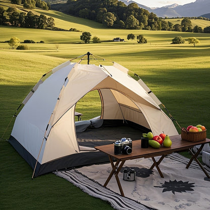 Automatic pop-up camping tent, windproof and sun-resistant, suitable for park camping trips, outdoor hiking adventures, beach family vacations, portable foldable design, the perfect holiday gift