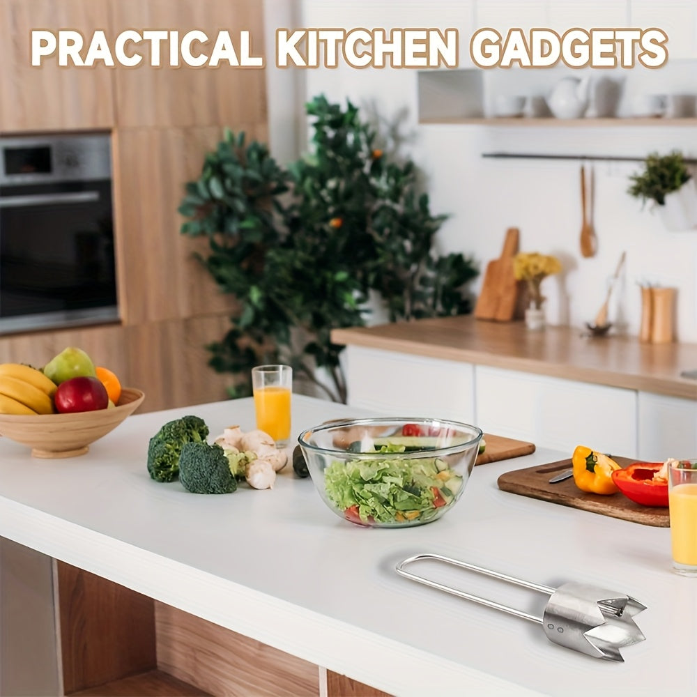 1pc Stainless Steel Fruit and Vegetable Corer, Seed Remover for Red Bell Peppers, Apples, Pears, Tomatoes, Peppers - Durable and Easy-to-Use Kitchen Tool, Seed Removal Tool | Modern Kitchen Gadget | Durable Kitchen Tool, Vege