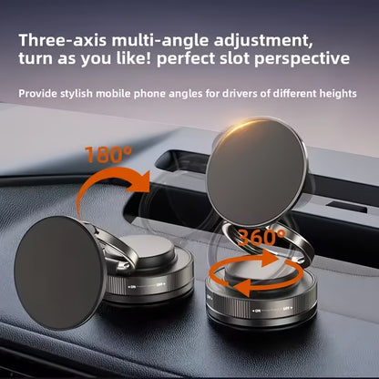 1pc Car Magnetic Phone Holder, Adjustable Rotating Double-Sided Suction, ABS Material, Non-High Quality, Hands-Free Cell Phone Mount for Enhanced Driving Safety and Comfort, Handsfree Driving Accessory | Modern Car Accessory