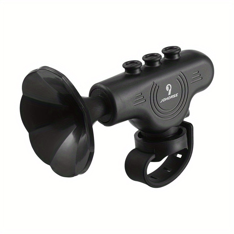 Black ABS Bicycle Horn Bell - Loud Electric Car Horn with Decorative Riding Ring for Motorcycle & Bicycle Handlebars, Enhances Safety & Style, Bike Accessories