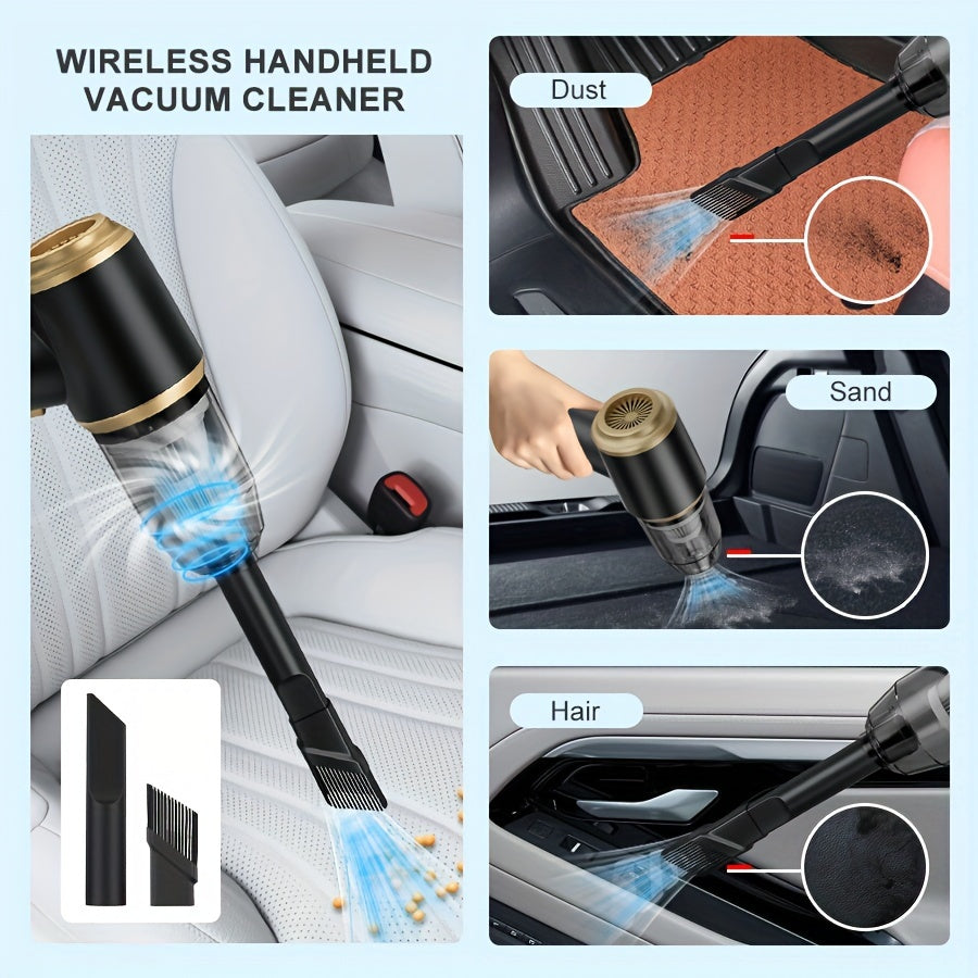 BELlBUY Portable Cordless Handheld Vacuum Cleaner, 6000Pa Powerful Suction for Cars, Computers, Sofas, Offices, Pets, and Homes - Includes Multiple Nozzles, USB Rechargeable, Low Noise, Car Vacuum Cleaner