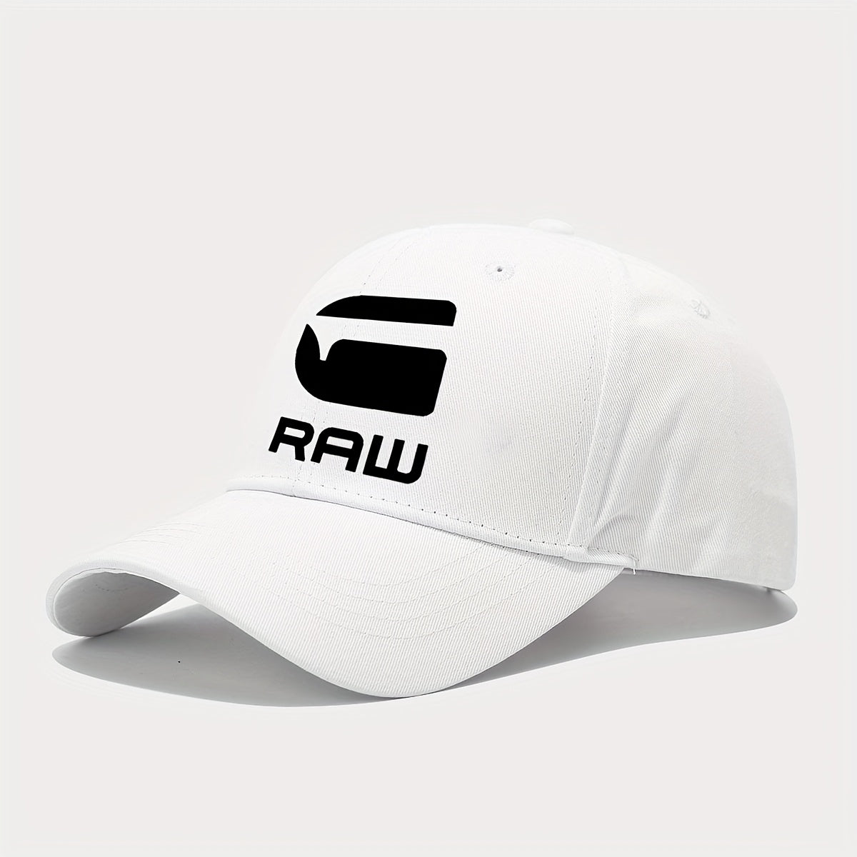 ATHACER "RAW" Printed Baseball Cap - Stylish Black Polyester Hat for Men & Women, Lightweight & Durable, Perfect for Shopping, Gifting, Birthdays, Outdoor Activities, Travel, Gatherings, Parties, All-Season Wear, Party Access