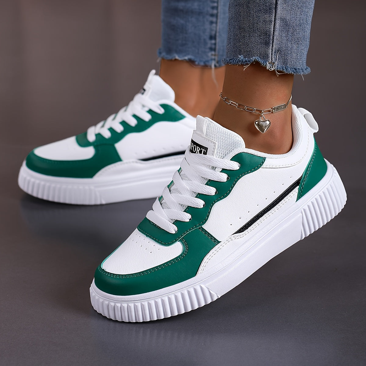 Women's High-Quality Casual Shoes, Lightweight Breathable Mesh with Synthetic Non-Slip Thick Sole Sneakers, Suitable for Work Running Travel. Elegant Footwear, Fashionable Shoe Style