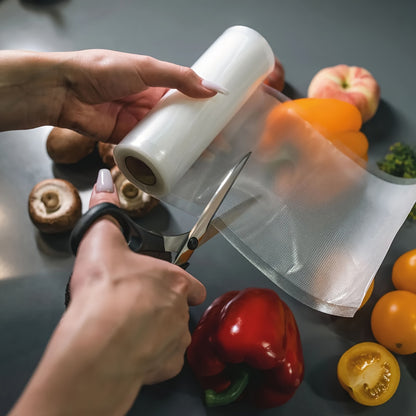 Heavy-Duty Vacuum Sealer Bags for Food Storage - 299.72 cm Roll, Tear-Resistant & Durable, Ideal for Low-Temperature Cooking, Keeps Meat, Vegetables, Fruits & More Fresh, Perfect for Home Kitchens, Food Vacuum Sealer