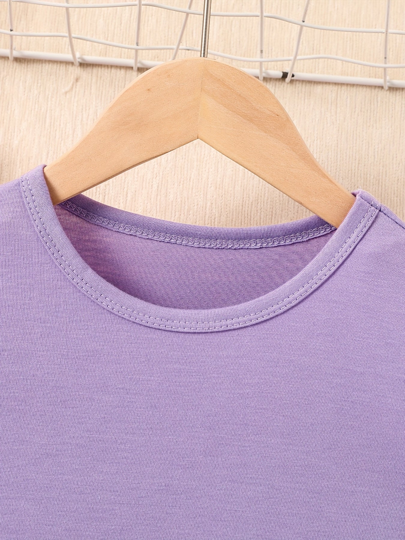 Youngsters' 'I Love Papa' Graphic Dress | Lavender Polyester-Spandex Blend | Breathable & Stretchy Short Sleeve Round Neck | Machine Washable | Casual Summer Outfit for Girls