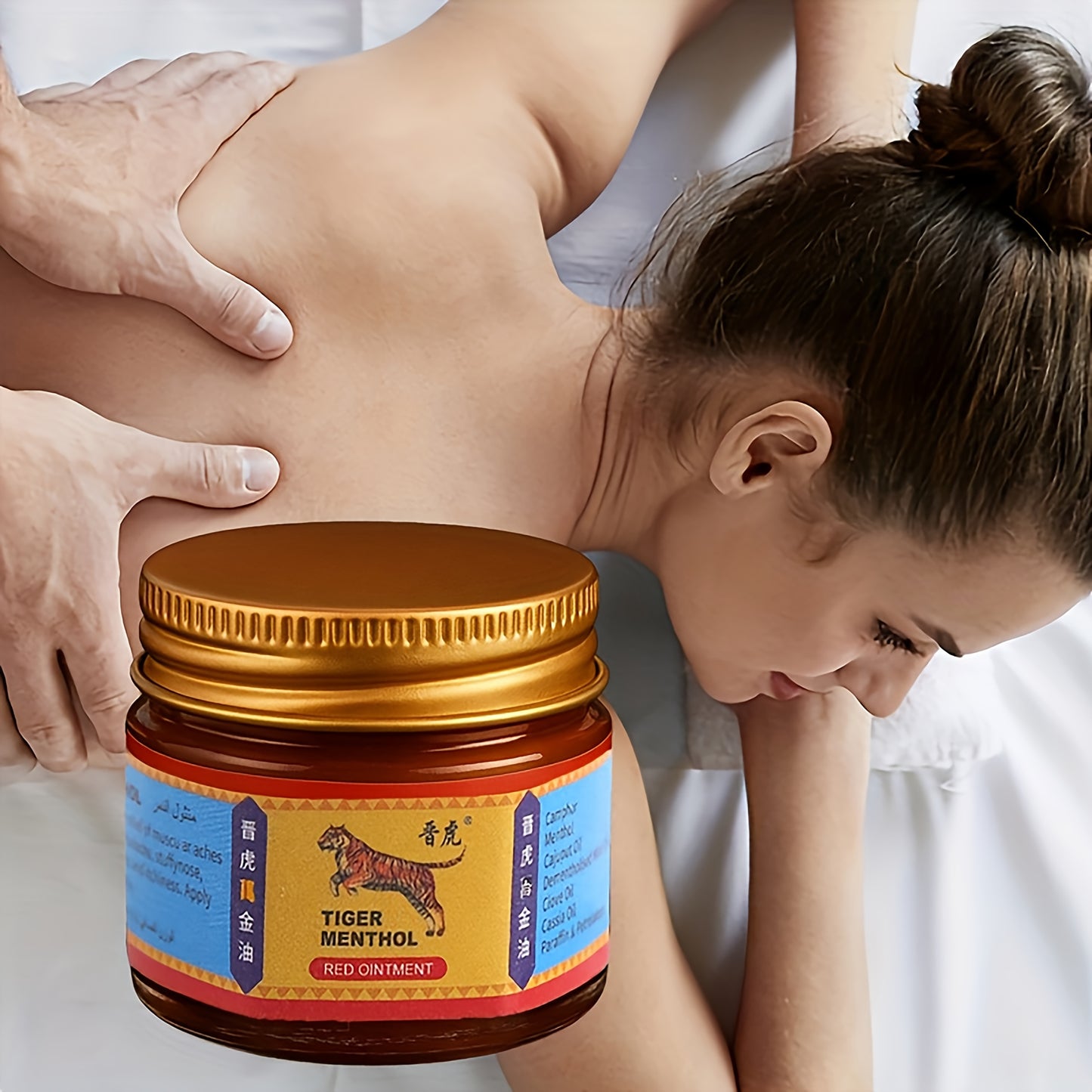 Tiger Balm Muscle Relaxation Massage Cream - Joint Massage Warmth with Vitamin E, Olive Oil Blend, Deep Moisturizing, Easy to Use, Non-Greasy - Gentle Light Beige Care, Natural Ingredients for All Light Beige Types