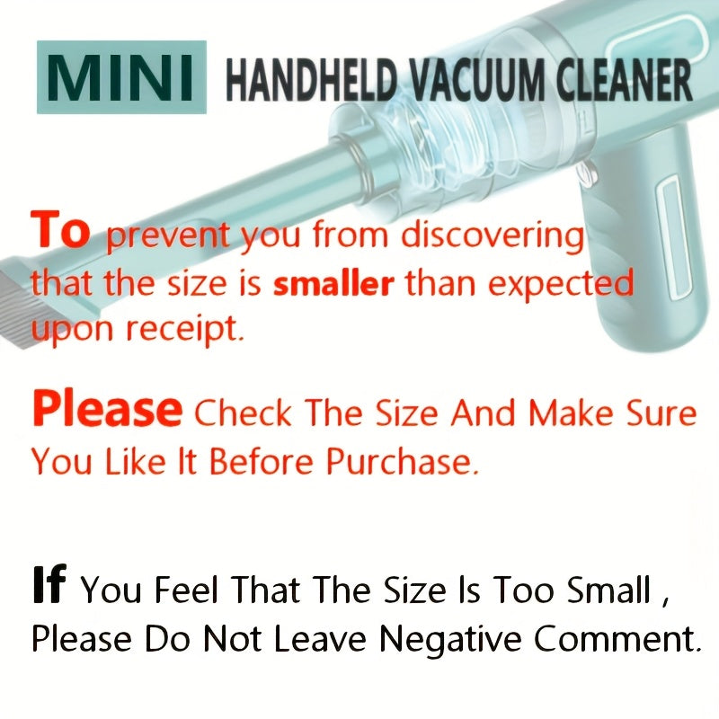 High-Power Vacuum Cleaner, Cordless Handheld Design for Carpets, Sofas