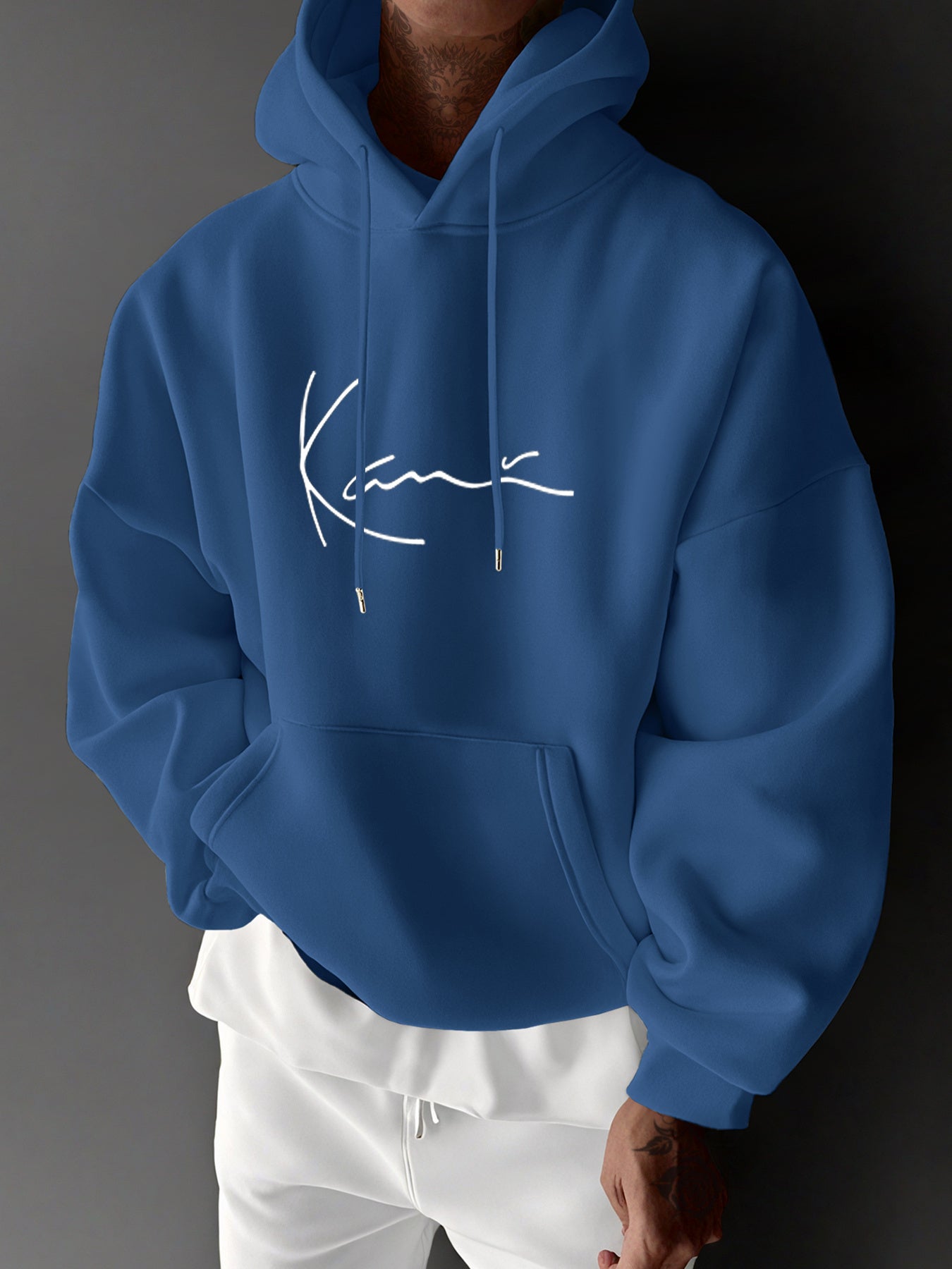 Men's & Women's Hoodie - Royal Blue Sweatshirt with Drawstring Hood, Front Kangaroo Pocket - All-Season Casual Pullover for Everyday & Formal Outfits - Machine Washable Hooded Sweatshirt, Sweater Hoodie, Versatile Outfit Piec
