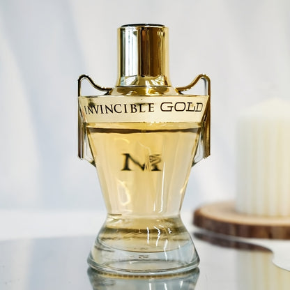 Invincible Golden 100ml Men's Eau de Toilette - Fresh Floral Scent,, Middle Eastern-Inspired Luxury Fragrance with Golden Emblem Design, Long-Lasting 5-15% Concentration, Personal Fragrance | Sophisticated Packaging | Bpafree
