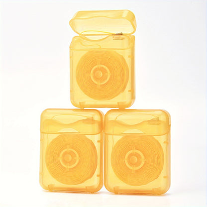 1pc/2pcs/3pcs Pineapple Flavored Dental Floss, 50.0 meter Long, Expands When Exposed to Saliva, Increases The Contact Surface Between Teeth, Has Deep Oral Cleaning Function, Can Be Paired with a Portable Dispenser, Suitable f