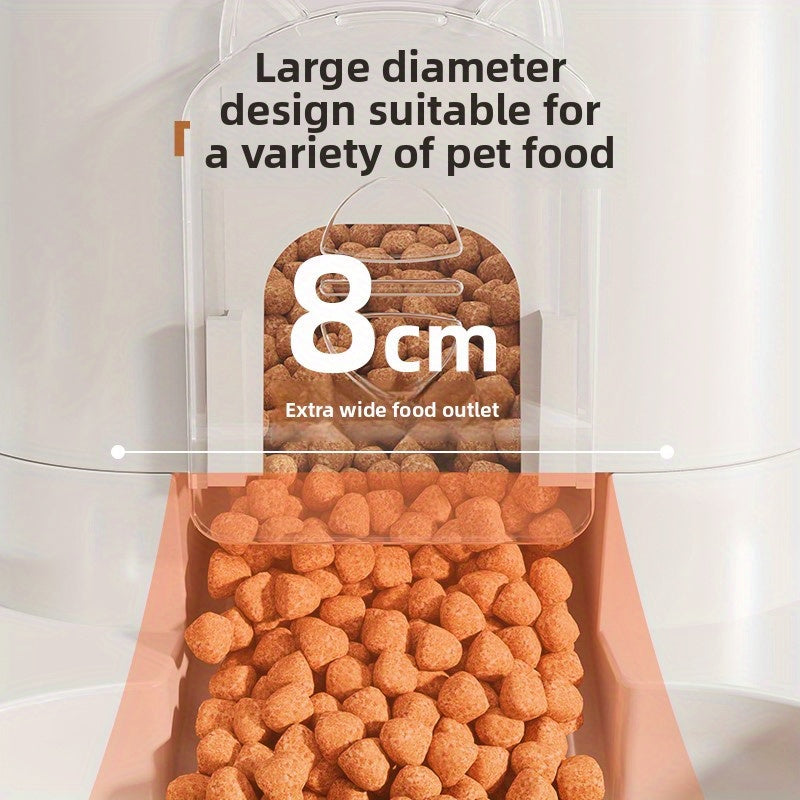 Automatic Cat & Dog Water Dispenser with Integrated Food Basin - 1-10L Capacity, No Batteries Needed, Modern White Design for Easy Cleaning & Hydration - Durable Pet Hydration Solution, Automatic Pet Feeder, Sleek Pet Accesso