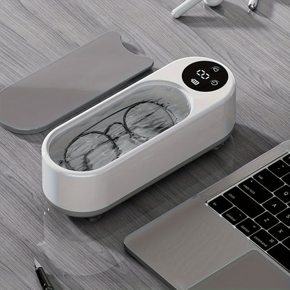 FEIYBA A Versatile Cleaning Device That Requires No Chemicals, Ideal for Cleaning Glasses, Jewelry, Watches, And Dental Braces, Featuring a Digital Screen And a Compartment for Accessories, Electric motor technology enables e