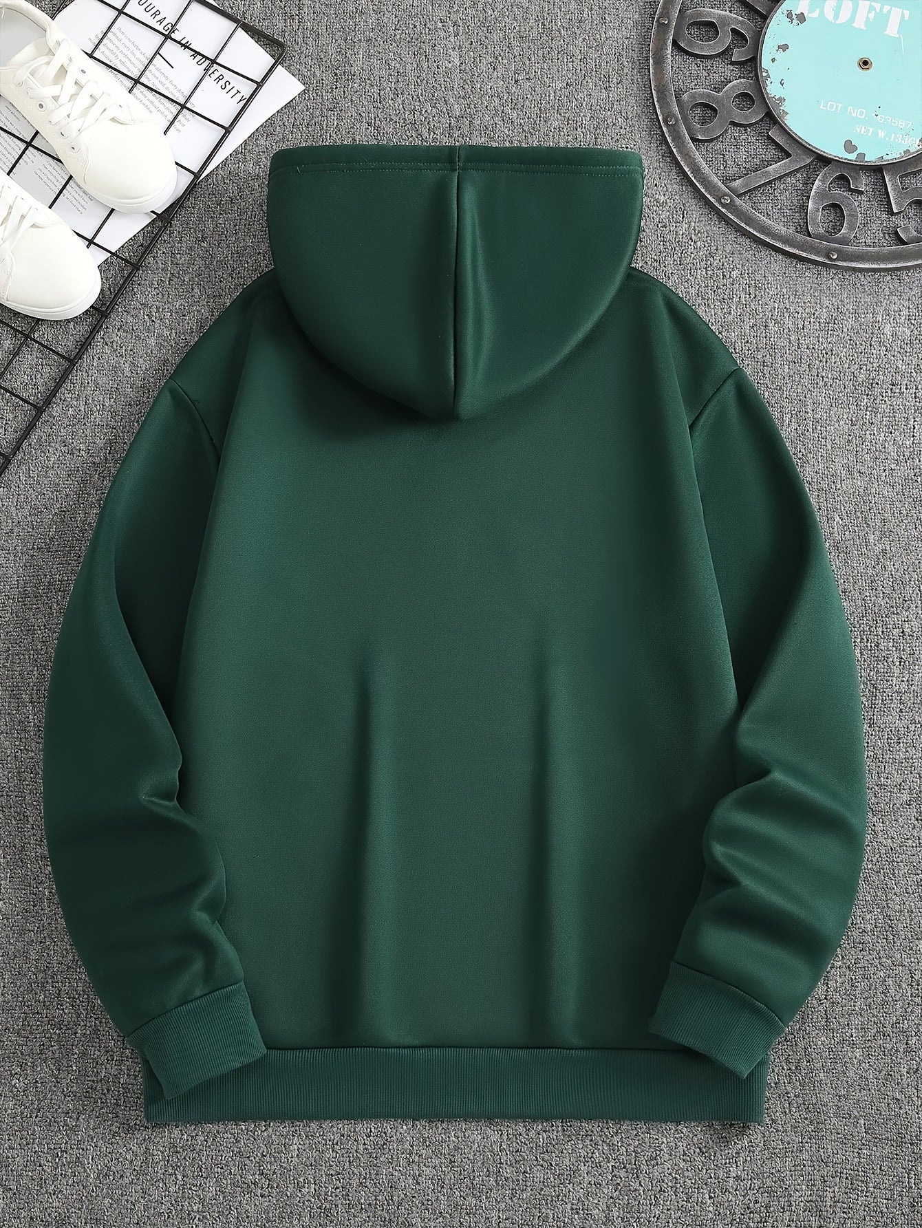 Men's Casual Hoodie with Letter Print - Cozy Pullover Sweatshirt with Kangaroo Pocket, Perfect for Fall & Winter Streetwear, Sweater Hoodie