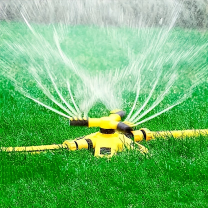 1pc Lawn Automatic Rotating Sprinkler, 360° Rotating Sprinkler/Sprinkler, 3 Manually Adjustable Rotating Arms Can Be Combined with Multiple Angles, Large Area Coverage for Garden Courtyards, Lawn Gardening Automatic Irrigati