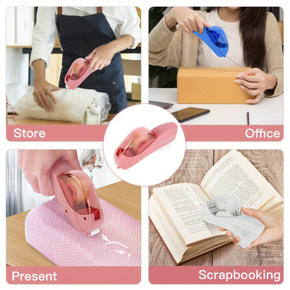 Eagle Automatic Tape Dispenser with One Roll Included, Handheld Packaging and Gift Wrapping Tape Cutter, Major Material ABS, Fits 1/2''-3/4'' Tape Width, Easy One-Handed Operation, No Batteries Required - Ideal for Scrapbooki