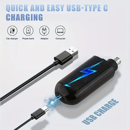 FEIYBA Electric Nose Hair Trimmer for Men & Women - USB Rechargeable, Intelligent Battery Display