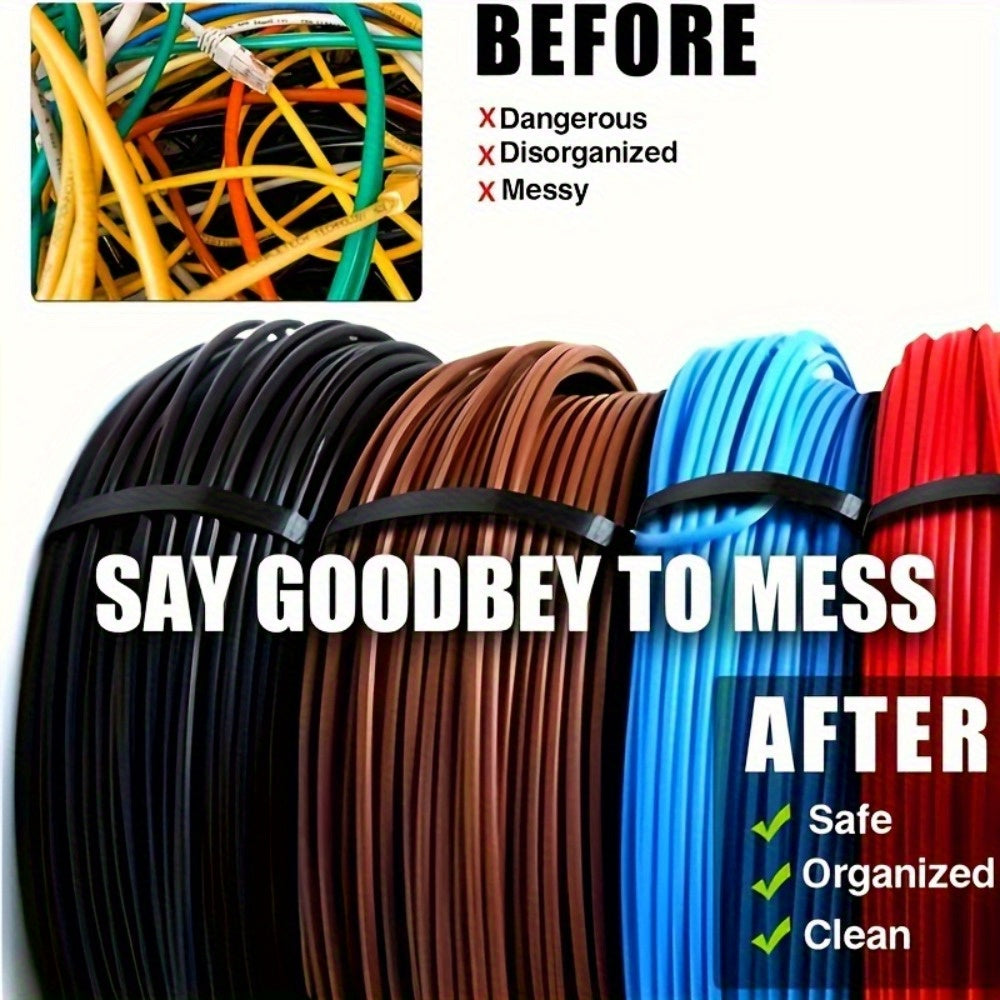 500-Pack Heavy-Duty Self-Locking Cable Ties - Adjustable Locking Zip Ties, Waterproof, Anti-Slip, Scratch & Bend Resistant - Heavy Duty Organizer Bundling for Indoor/Outdoor, Home, Office, Gardening, Construction - (30.48cm,2