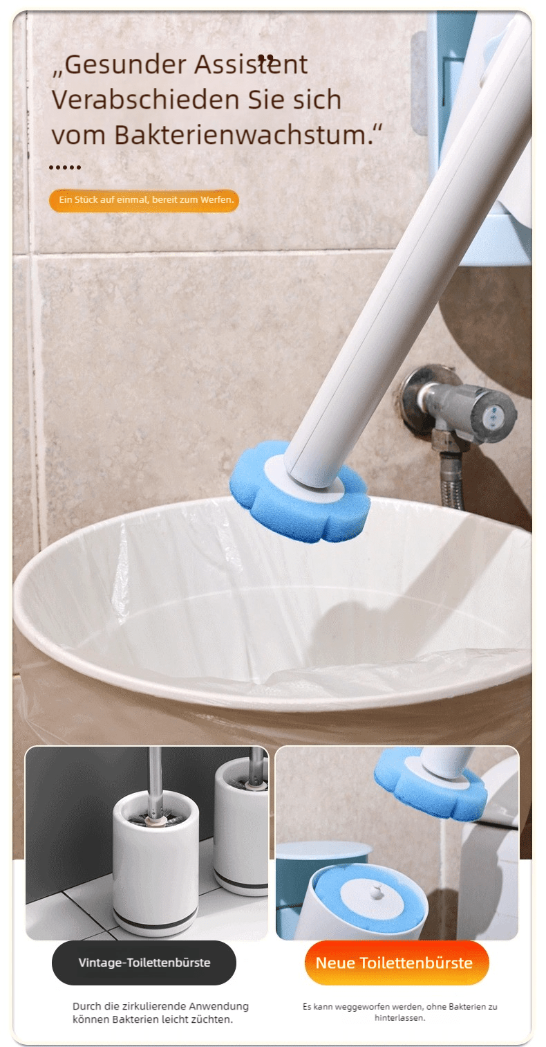 AJOOYC WC Brush Set - Including Toilet Brush - with Wall Mount And Interchangeable Brush Heads, Suitable for Household, Bathroom WC, Salons, Hotels, Bathroom Accessories, Home Decor, Summer Items, Toilet Brush