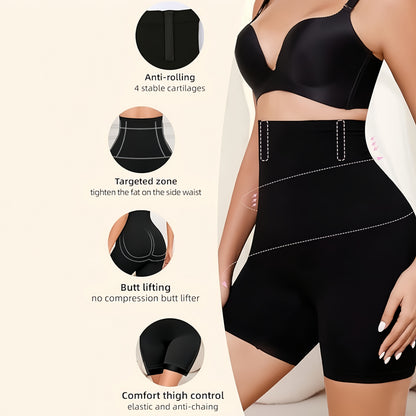 High-Waist Tummy Control Shapewear Shorts for Women - Seamless, Compression Thigh Slimming & Butt Lifting Underwear, Invisible Postpartum Waist Trainer, Comfortable Polyester, All-Season Wear, Waist Trainer Tummy Control