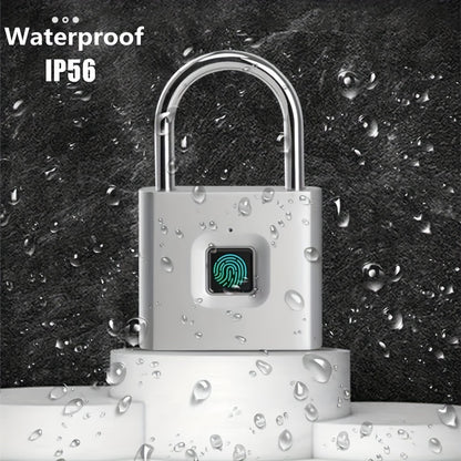 Mini Smart Fingerprint Padlock Waterproof Security Antitheft Keyless USB Rechargeable Suitcase Luggage Backbag Door Lock