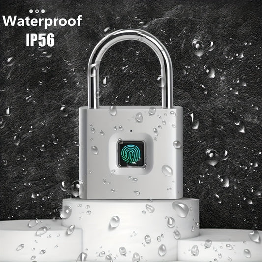 Mini Smart Fingerprint Padlock Waterproof Security Antitheft Keyless USB Rechargeable Suitcase Luggage Backbag Door Lock