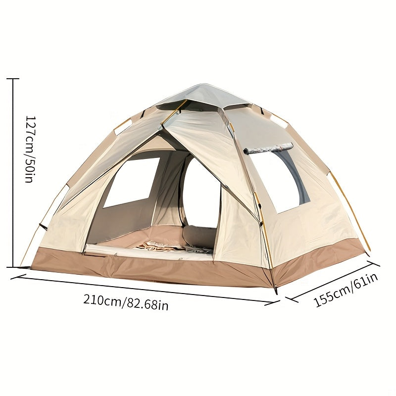 Automatic pop-up camping tent, windproof and sun-resistant, suitable for park camping trips, outdoor hiking adventures, beach family vacations, portable foldable design, the perfect holiday gift