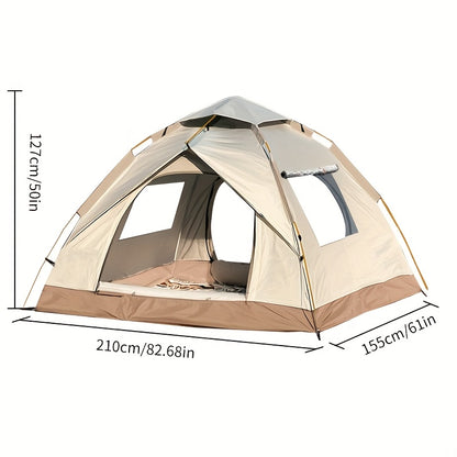 Automatic pop-up camping tent, windproof and sun-resistant, suitable for park camping trips, outdoor hiking adventures, beach family vacations, portable foldable design, the perfect holiday gift