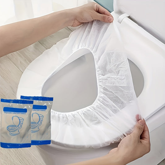 10/20PCS Disposable Toilet Seat Cover, Portable Toilet Seat Cover For Business Travel, Essential Travel Accessories For Airplanes And Camping, Bathroom Accessories, Toiletries, Teen Gifts